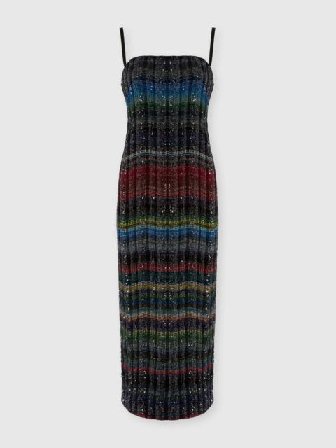 Missoni Long strapless dress with wave check pattern