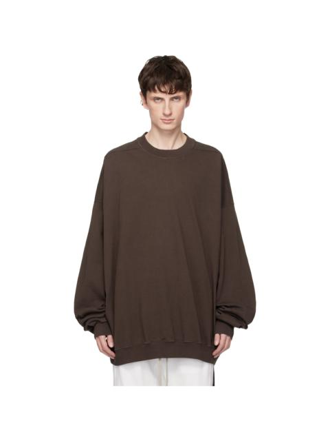 Rick Owens DRKSHDW Gray Temple Hun Crewneck Sweatshirt