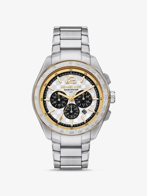 MICHAEL KORS Oversized Accelerator 2.0 Silver-Tone Watch