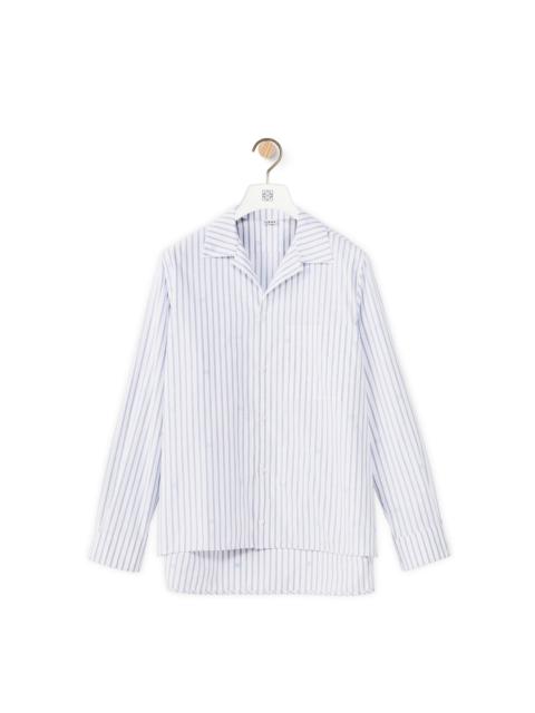 Loewe Open collar shirt in cotton jacquard