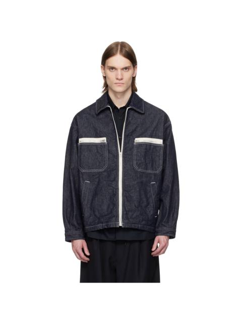 Comme des Garçons Homme Navy Garment Washed Denim Jacket