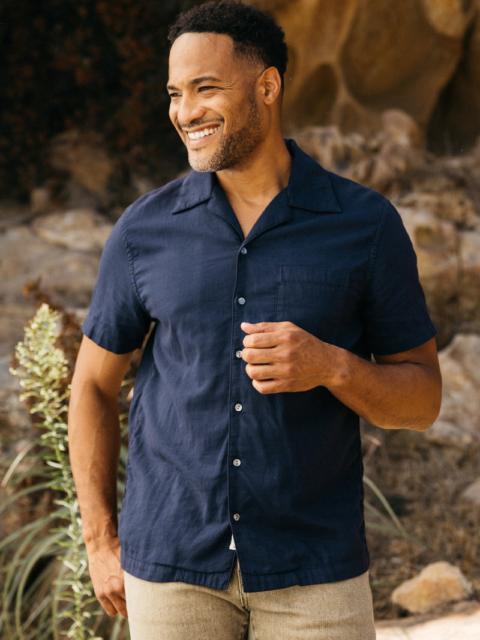 HIROSHI KATO The Wrench Double Gauze Organic Cotton Shirt - Navy