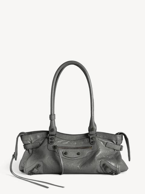 BALENCIAGA Women's Le City Bag East-west in Volcanic Rock