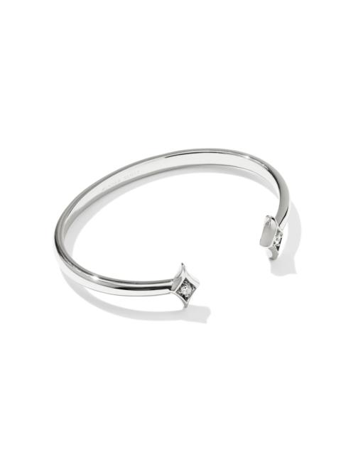 KENDRA SCOTT Kinsley Crystal Silver Cuff Bracelet