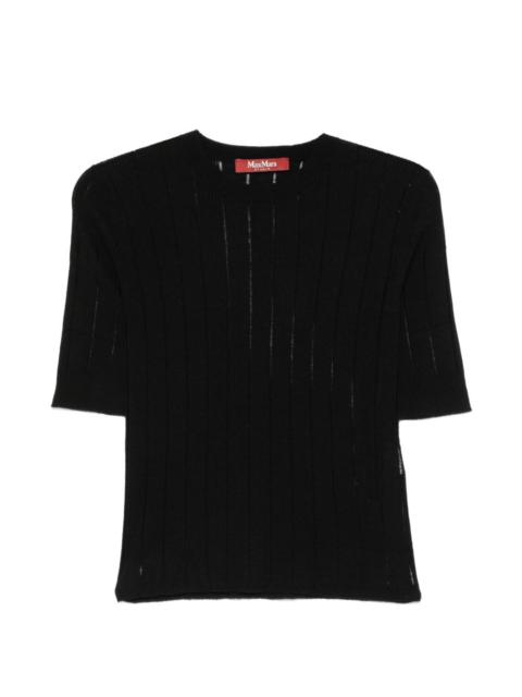 Max Mara ribbed-knit short-sleeve T-shirt