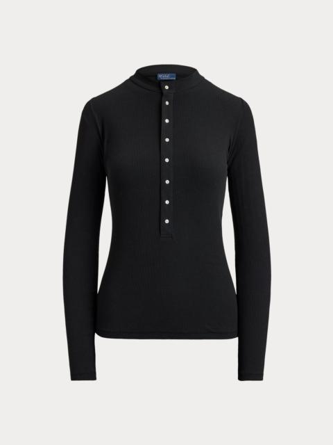 Polo Ralph Lauren Ribbed Crepe Henley Shirt