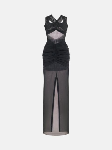 ワンピース ALESSANDRA RICH LAMINATED JERSEY AND LACE SLIP DRESS Alessandra Rich LAMINATED JERSEY EVENING SLIP DRESS WITH