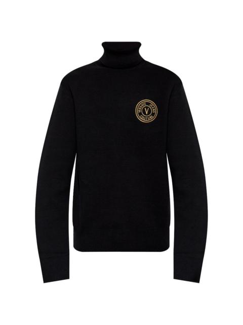 embroidered-logo sweater