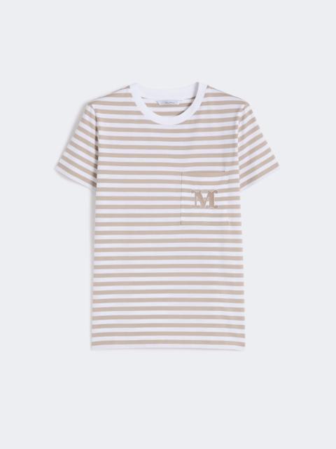 Max Mara Striped jersey T-shirt - BEIGE