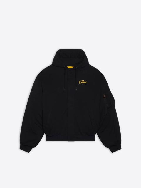 Men's The Simpsons Tm & © 20th Television Padded Bomber Hoodie in Black