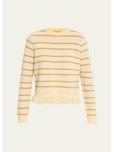 GUEST IN RESIDENCE Western Striped Wool-Cashmere Sweater