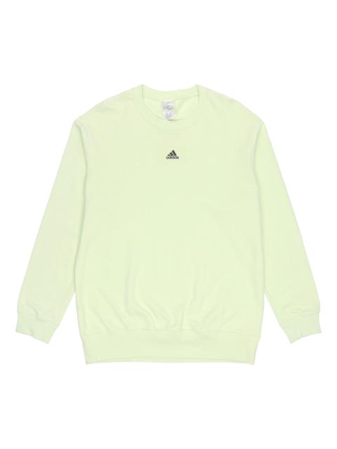 adidas Men's adidas Fv Swt Cotton Sports Round Neck Pullover Acid Green HE4352