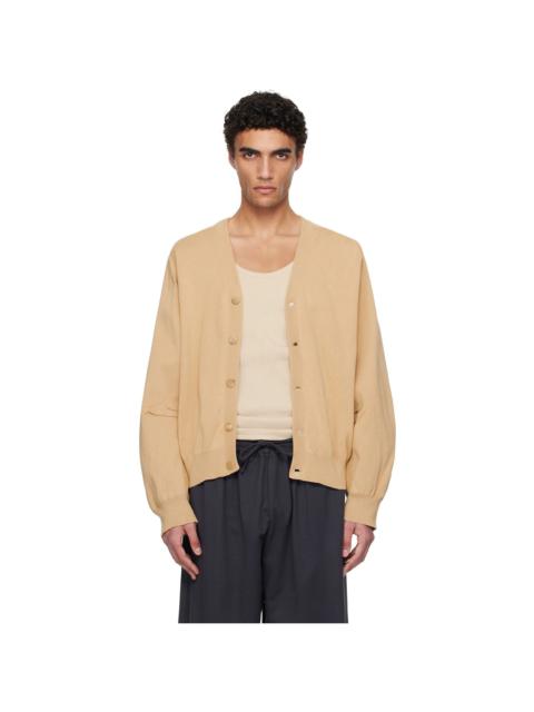 HED MAYNER Beige V Neck Cardigan