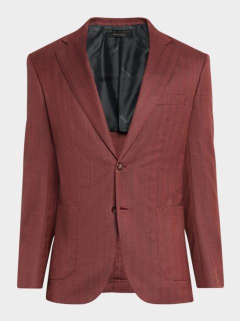 Brioni Men's Herringbone Single-Breasted Blazer