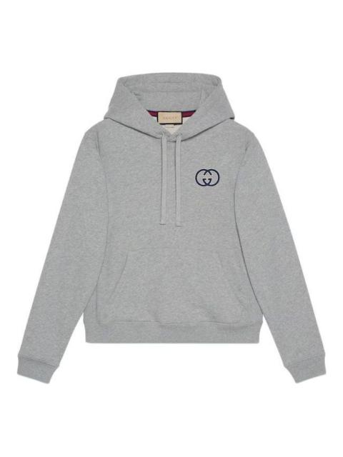 GUCCI Gucci Cotton Jersey Hooded Sweatshirt 'Grey' 756649-XJFWA-1037