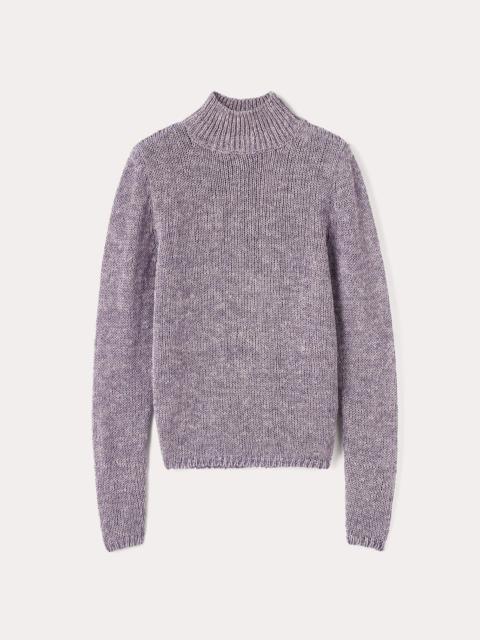 Natural-dye high-neck knit lilac