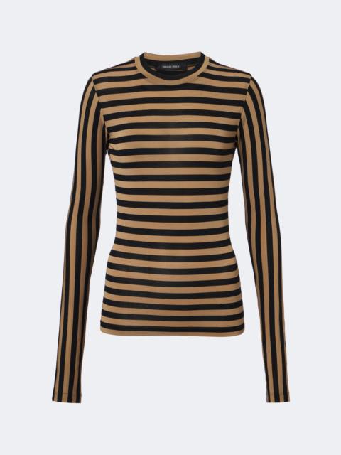 PHOEBE PHILO Striped crêpe jersey T-shirt