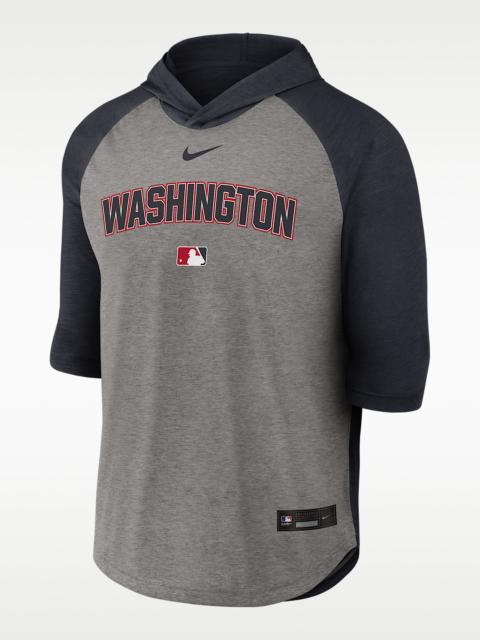 Nike Washington Nationals Authentic Collection Flux Men's Nike Dri-FIT MLB 3/4-Sleeve Hooded T-Shirt