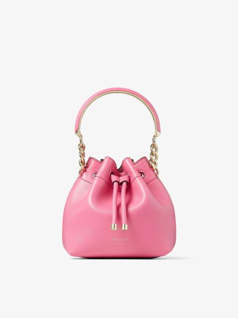 JIMMY CHOO Bon Bon Bucket S
Candy Pink Leather Bucket Bag with Light Gold Hardware