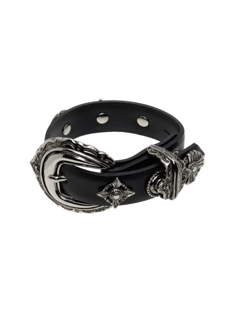 TOGA PULLA Motif Leather Bangle Bracelet