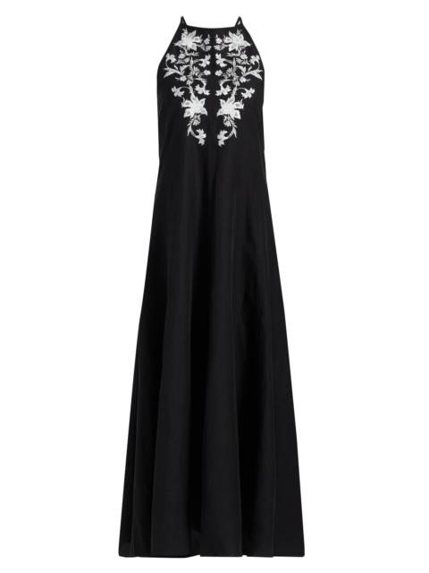 KOBI HALPERIN Women's Regina Embroidered Midi-Dress - Black
