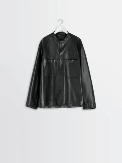 Lemaire LEATHER COLLARSTAND OVERSHIRT