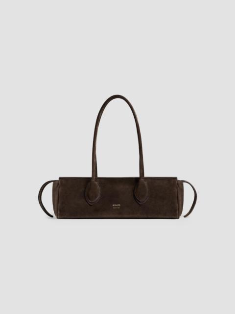 KHAITE Women's Donna Soft Suede E/W Shoulder Bag - Ebano