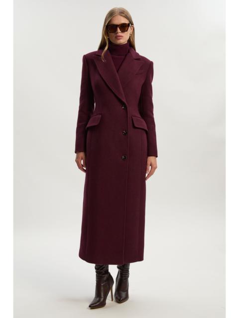 KAREN MILLEN Forever Wool Blend Tailored Fitted Maxi Coat