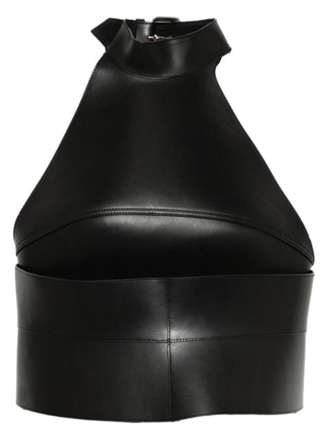 Monse leather halter top