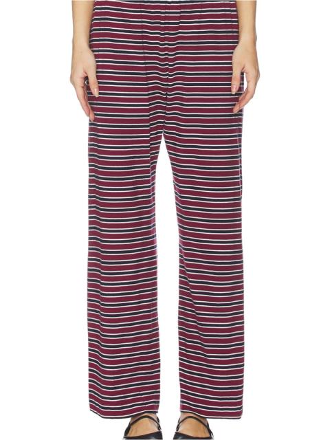 DONNI. The Stripe Jersey Bow Simple Pant