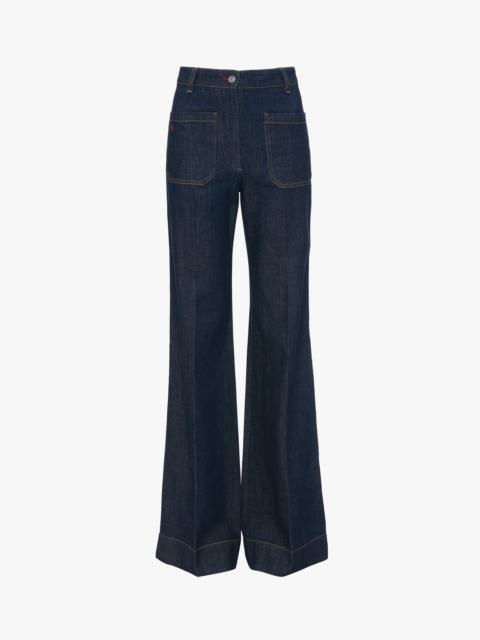 Victoria Beckham Alina High Waisted Stretch Jean In Indigo Rinse