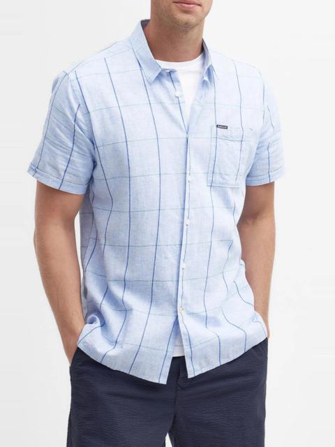 Swaledale Check Short Sleeve Linen & Cotton Button-Up Shirt