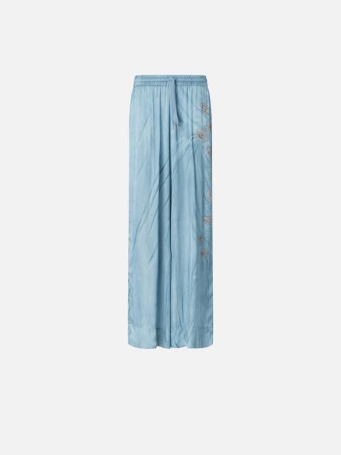 PINKO FLUID TROUSERS WITH PLACED JEWEL PRINT
