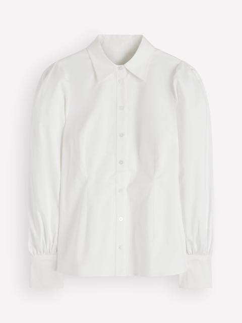 BODEN Volume Sleeve Shirt-White