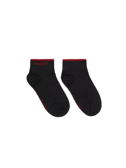 Alexander McQueen Logo Cotton Ankle Socks