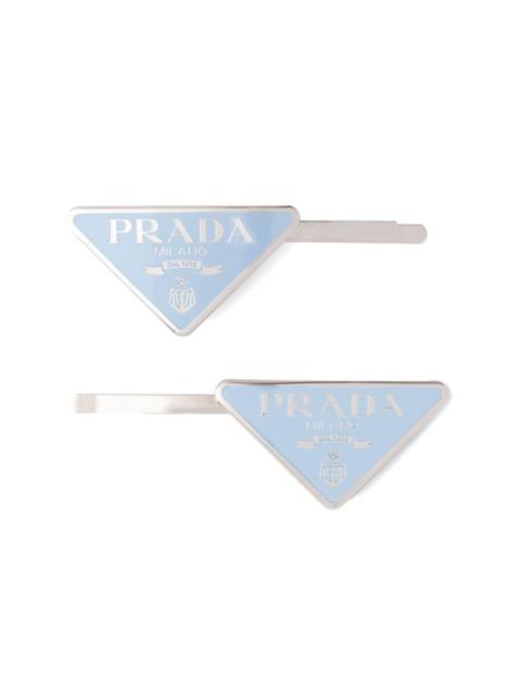 triangle logo hairclip set