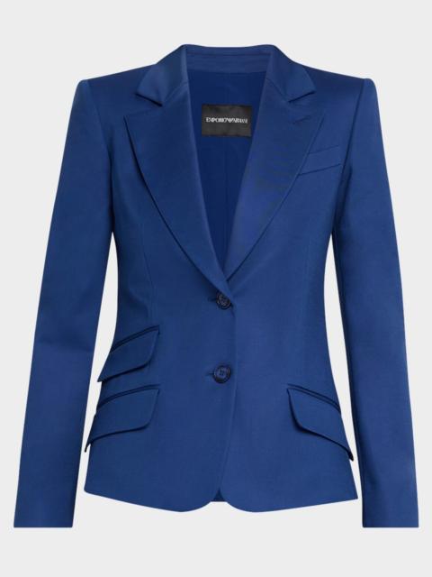 EMPORIO ARMANI Cotton Couture Single-Breasted Blazer