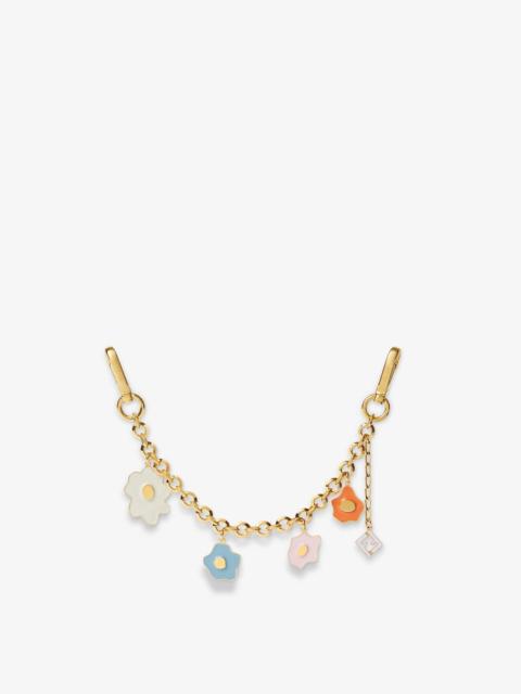 Sunny Side Flowers Chain Charm Gold-colored metal charm