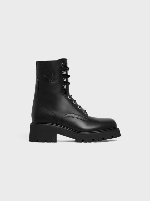 CELINE TRIOMPHE RANGERS MID LACE-UP BOOT in SHINY BULLSKIN
