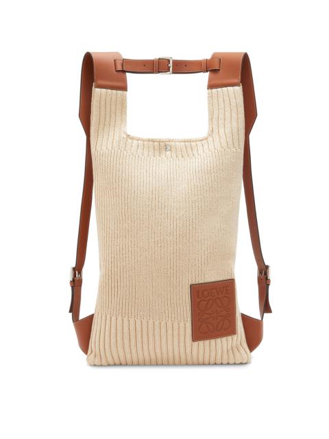 Loewe Shopper backpack in cotton and calfskin