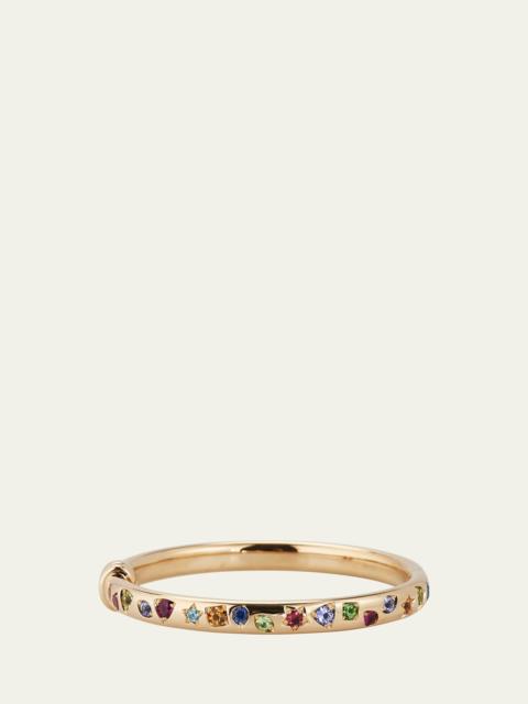 Pomellato 18K Rose Gold Iconica Bangle Bracelet with Various Stones