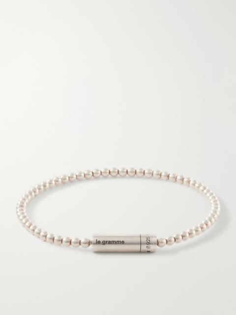 le gramme 11g Beaded Sterling Silver Bracelet