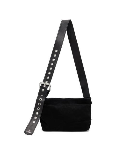 Vivienne Westwood Black Suede Maxime Small Crossbody Bag