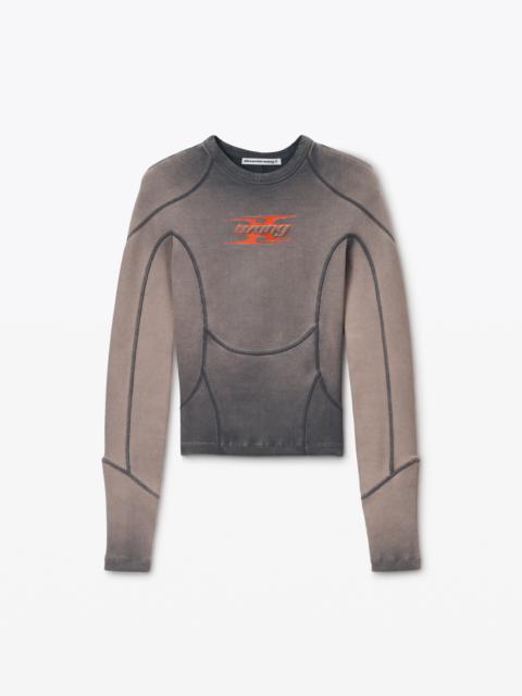 Alexander Wang Blade Logo Long-Sleeve Top