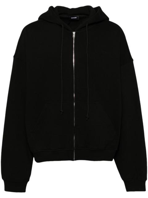 We11done around zip-up hoodie