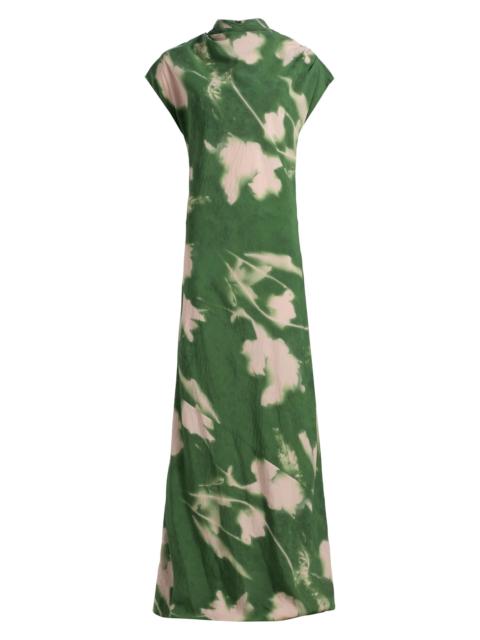 LELA ROSE Women's Abstract Floral Crepe A-Line Gown - Cactus