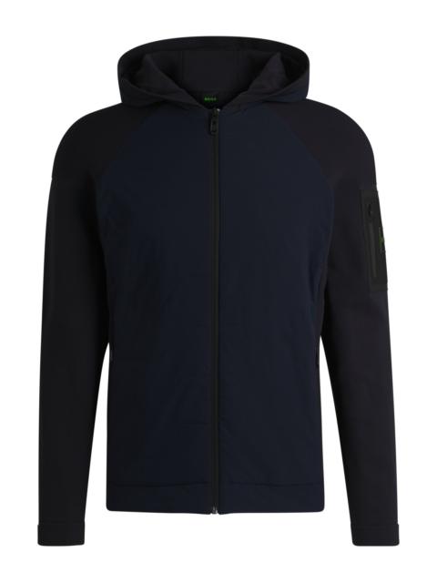 BOSS KNITTED JACKET WITH PADDED FRONT