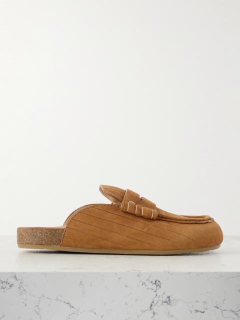 JW Anderson Stitch Ribbed Nubuck Mules