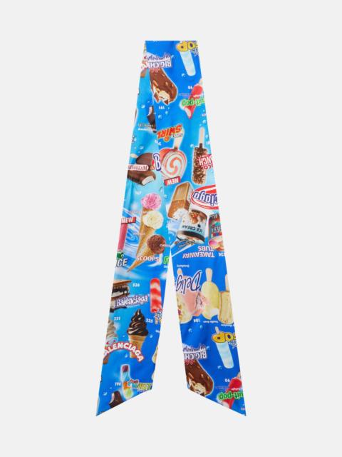 BALENCIAGA Printed silk scarf