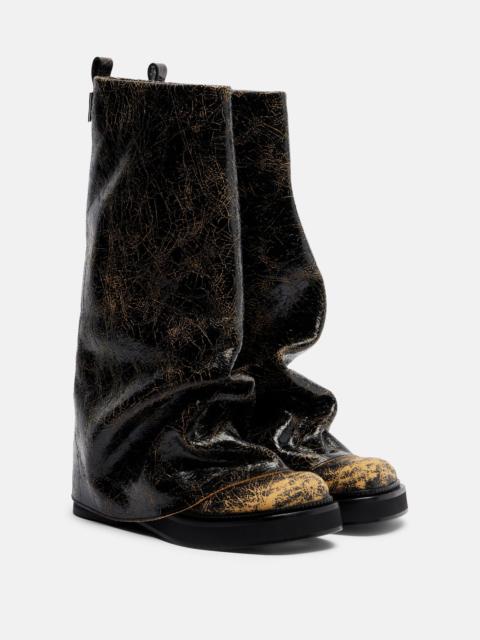 THE ATTICO Robin leather knee-high boots